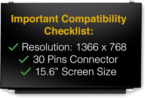 شاشة استبدال لشاشة HP 15-F272WM 30 دبابيس HD 1366x768 LED لامع LCD مع الأدوات in Kuwait