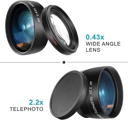 طقم العدسة inluded 0.43x عدسة عريضة + 2.0x عدسة تليفوتوغرافية + محول أنبوب العدسة لـ Nikon Coolpix p510 ، Coolpix P520 ، الكاميرا الرقمية ، تضمنت غبار Blaster in Saudi Arabia