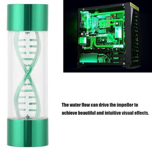Water Cooling Meter Indicator G1/4 Female Threaded Water Cooling System Replacement for PC Computer(Green) in Saudi Arabia