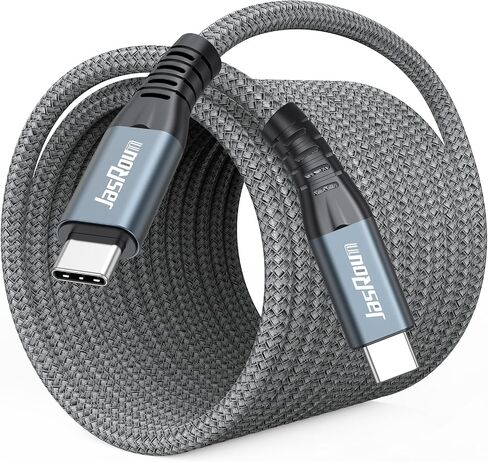 USB C 3.2 Gen 2 Cable 20ft مع نقل البيانات عالي السرعة 10 جيجابت في الثانية وشحن 140 واط و 4K@60Hz النوع C مراقبة سلك مضفر لرصد SSD Hub Procking محطة الكمبيوتر المحمول. in Kuwait