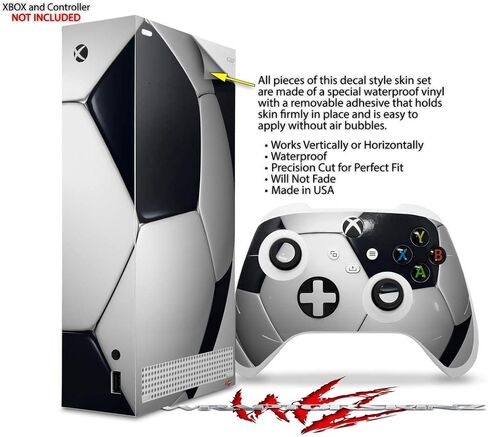 WraptorSkinz Skin Decal Vinyl Wrap compatible with the XBOX Series S Console and Controller Soccer Ball (GAMING CONSOLE NOT INCLUDED) in Saudi Arabia