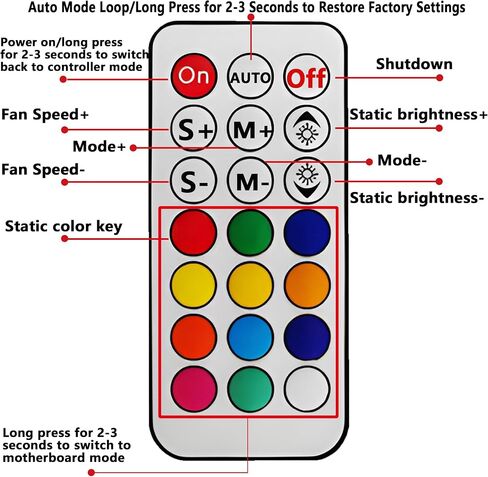 MAYWILL 5V 3PIN Mini ARGB Controller Kit,SATA Power Supply RGB Fan Controller,Computer ARGB PC Fans Hub with 21 Key Remote Control Multiple Lighting Modes Control for Computer Case Fan,LED Light Bar in Saudi Arabia