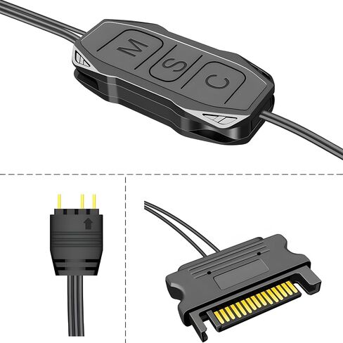 MAYWILL 5V 3PIN Mini ARGB Controller Kit,SATA Power Supply RGB Fan Controller,Computer ARGB PC Fans Hub with 21 Key Remote Control Multiple Lighting Modes Control for Computer Case Fan,LED Light Bar in Saudi Arabia