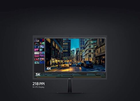 LG 27MD5KL-B Ultrafine 5K Display-حزمة-27 بوصة 16: 9 5K (5120 × 2880) شاشة IPS ، سطوع 500 CD / M ، مدخلات Thunderbolt 3 / USB Type-C ، توافق MacOS مع مجموعة تنظيف الشاشة in Kuwait