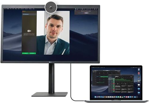 LG 27MD5KL-B Ultrafine 5K Display-حزمة-27 بوصة 16: 9 5K (5120 × 2880) شاشة IPS ، سطوع 500 CD / M ، مدخلات Thunderbolt 3 / USB Type-C ، توافق MacOS مع مجموعة تنظيف الشاشة in Kuwait