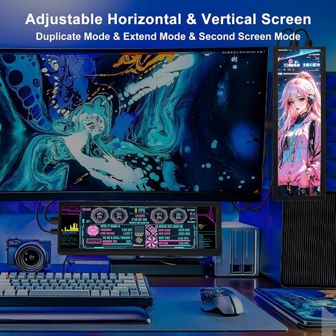 8.8 بوصة FHD Computer الشاشة الثانوية IPS 1920x480 شاشة عرض درجة حرارة CPU شاشة CPU مع غلاف لدرجة حرارة الكمبيوتر Windows Aida64 CPU GPU Monitor in Kuwait