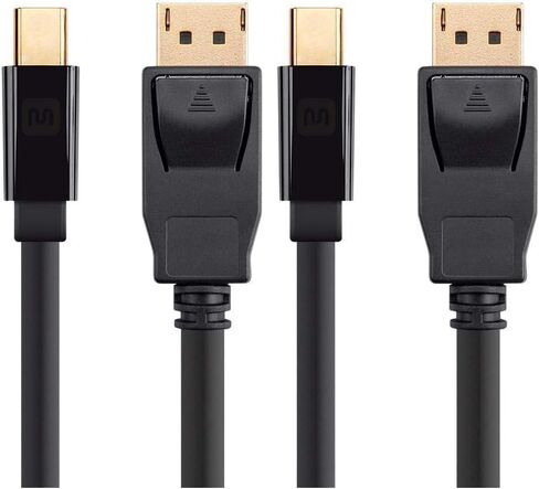 Monoprice 115888 Mini DisplayPort 1.2 to DisplayPort Cable - 1.5 Feet, 4K Capable, Supports 3D Video - Select Series Black in Kuwait