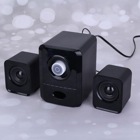 USB Computer Speaker 360° Surround Sound Desktop Speaker with Powerful Bass & Independent Volume Control for PC Laptop Phone 5V Plug in in Saudi Arabia