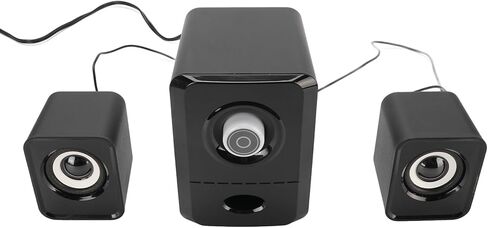 USB Computer Speaker 360° Surround Sound Desktop Speaker with Powerful Bass & Independent Volume Control for PC Laptop Phone 5V Plug in in Saudi Arabia