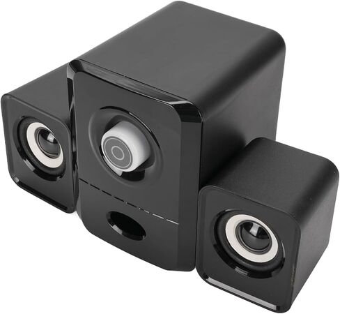 USB Computer Speaker 360° Surround Sound Desktop Speaker with Powerful Bass & Independent Volume Control for PC Laptop Phone 5V Plug in in Saudi Arabia
