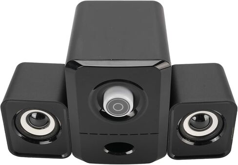 USB Computer Speaker 360° Surround Sound Desktop Speaker with Powerful Bass & Independent Volume Control for PC Laptop Phone 5V Plug in in Saudi Arabia