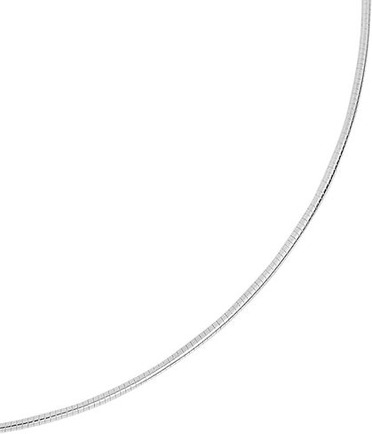 AeraVida 1mm Round Omega Cable 925 Sterling Silver Necklace Chain | Chain Necklace for Women | Sterling Silver Cable Necklace Jewelry | Adjustable Long Link Cable Chain Necklace in Saudi Arabia