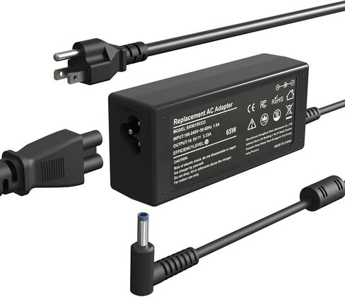 65W 45W شاحن كمبيوتر محمول متوافق مع HP Pavilion Envy Probook EliteBook Power Power Cord Smart Blue Tip Adapter AC in Kuwait