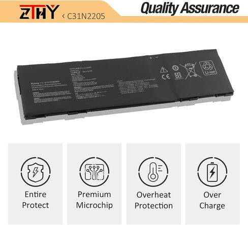 Zthy C31N2205 استبدال بطارية الكمبيوتر المحمول لـ ASUS Chromebook Vibe CX34 Flip CX3401FBA CM3401FFA CM3401-R3128BL CX9400CEA-DDS566T Expertbook B3 B3404CVF 0B200-040000000 in Kuwait
