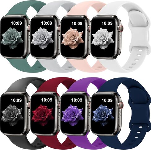 متوافق مع Watch Band 40mm 38mm 41mm 42mm 44mm 45mm 49mm Men Women ، حزام بديل للرياضة للتنفس لـ IWatch Ultra Series 8 7 6 5 4 3 2 1 SE ، 12Pack in Saudi Arabia