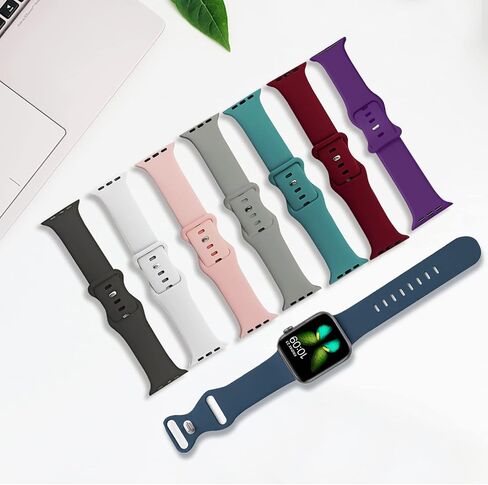 متوافق مع Watch Band 40mm 38mm 41mm 42mm 44mm 45mm 49mm Men Women ، حزام بديل للرياضة للتنفس لـ IWatch Ultra Series 8 7 6 5 4 3 2 1 SE ، 12Pack in Saudi Arabia