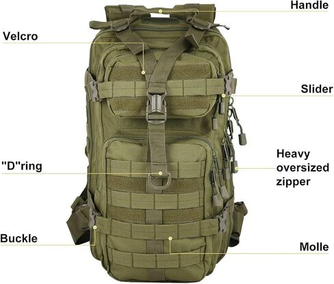 Small 30L Assault Backpack Military Tactical Backpack Tactical Bag for Outdoor Hiking Camping Travel (Coyote) in Saudi Arabia