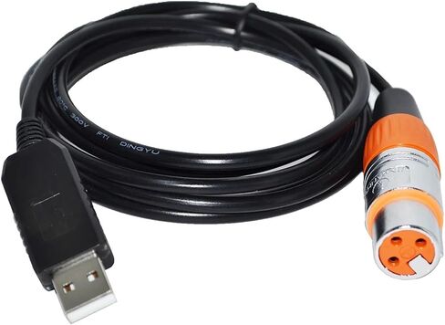 Colorful RS485 DMX512 to USB 3PIN 3P DMX 512 XLR Female Converter Cable for Freestyler QLC Stage Controller KABLE(5 metre,Color C) in Saudi Arabia