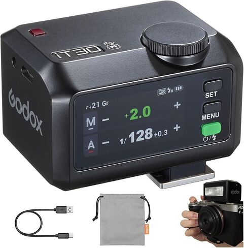 GODOX iT30 Pro IT30Pro N Mini Flash for Nikon Camera, TTL Auto-Exposure, Touchscreen, 2.4G Wireless 1/8000 HSS Speedlight, 1.5s Recycle, 560 Flashes, Built-in Diffuser and Battery, USB-C Fast Charging in Saudi Arabia