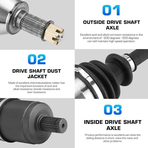 Front Left or Right CV Axle for Polaris RZR XP 900/4 900 2011 2012 2013 2014, Replace for 1332825, 2 Front Axles in Saudi Arabia