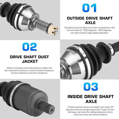 Front Left or Right CV Axle for Polaris RZR XP 900/4 900 2011 2012 2013 2014, Replace for 1332825, 2 Front Axles in Saudi Arabia