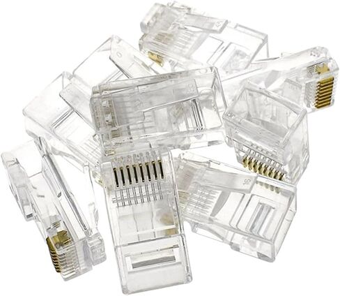 عالية لـ 8P8C RJ-45 GOLD RJ45 Network Modular CAT5 CAT5E CONNECTOR ETHERNET CABLES MODULE COLLOUL in Kuwait