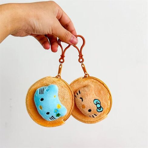 الكرتون ابتسامة الوجه حقيبة المفاتيح سماعة كابل صفر محفظة صغيرة أفخم مفتاح سلسلة in Kuwait