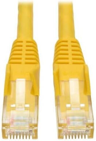 Tripp Lite (N201-002-YW) 10 حزمة أصفر 2 قدم CAT6 RJ45 ذكر إلى RJ45 ذكر كابل شبكة Gigabit Male in Saudi Arabia