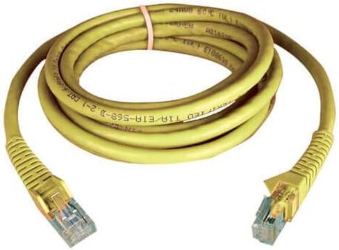 Tripp Lite (N201-002-YW) 10 حزمة أصفر 2 قدم CAT6 RJ45 ذكر إلى RJ45 ذكر كابل شبكة Gigabit Male in Saudi Arabia