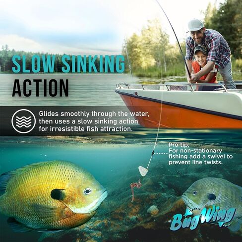 Panfish Lures 6PK | Prevents Swallowing The Hook | Easy Unhooking | Attracts Crappie, Sunfish, Bluegill, & Other Small Mouth Fish in Saudi Arabia