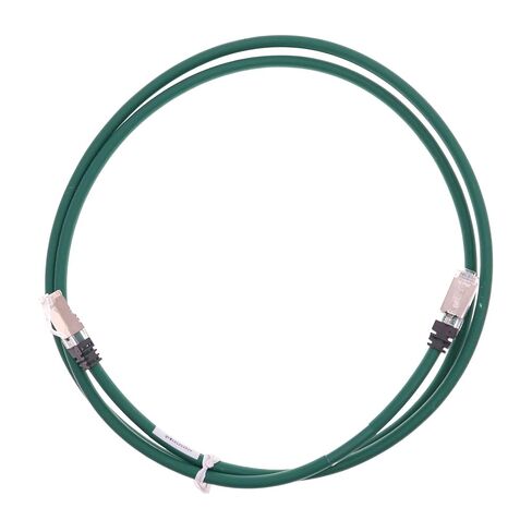 Panduit Cat 6A STP Shielded Patch Cord, Tangle-Free RJ45, 5 ft Green, 26 AWG Stranded in Saudi Arabia