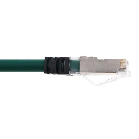 Panduit Cat 6A STP Shielded Patch Cord, Tangle-Free RJ45, 5 ft Green, 26 AWG Stranded in Saudi Arabia