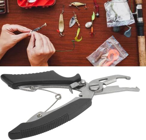 Fishing Hook Remover Pliers, Accurate Stainless Steel Fishing Pliers for Outdoors (Black) in Saudi Arabia