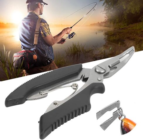 Fishing Hook Remover Pliers, Accurate Stainless Steel Fishing Pliers for Outdoors (Black) in Saudi Arabia