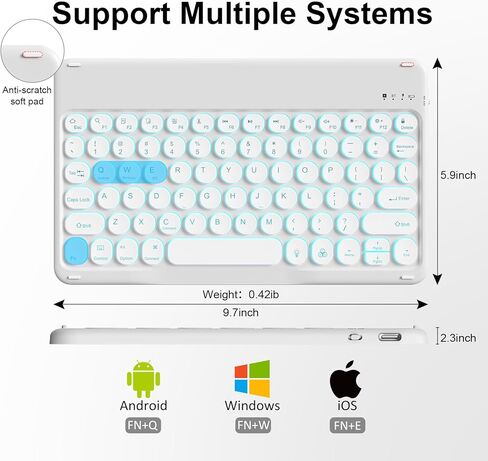 aoub for iPad 10th Generation Case with Keyboard 10.9 inch 2022, Detachable Bluetooth Keyboard, Smart Stand Folio Keyboard Cover with Pencil Holder for iPad 10th Gen, Black in Kuwait