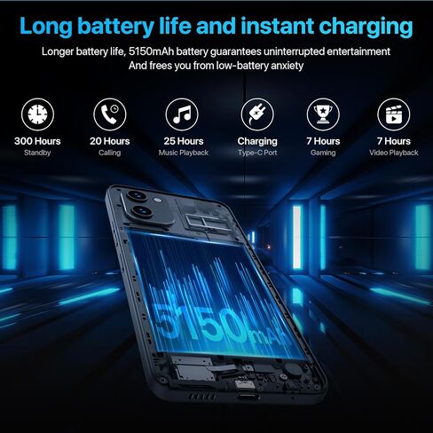 UMIDIGI Unlocked Cell Phone G1 MAX Dual Sim 4G LTE Mobile Phone, 6GB+128GB+256G Expandable, 6.52" HD+ Night Mode，5150mAh, GSM Unlocked Phones in Kuwait