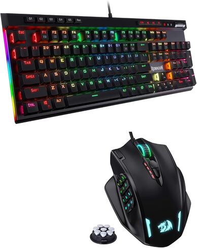 Redragon K580 لوحة مفاتيح الألعاب الميكانيكية و M908 Gaming Mouse Bundle in Saudi Arabia