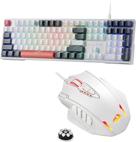 Redragon K668 Gaming Keyboard and M908 WT Gaming Mouse Bundle in Saudi Arabia