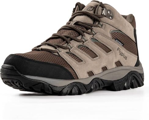 Men’s Waterproof Hiking Boots - Lightweight Slip-Resistant Mid Ankle Support for Outdoor Trekking and Camping in Kuwait