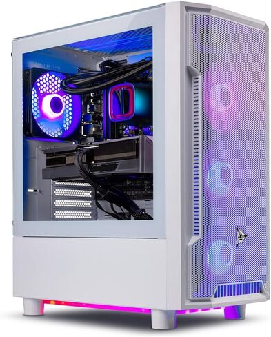 Skytech Archangel Gaming PC Desktop, Intel i7 12700F 2.1 GHz (4.9GHz Turbo), NVIDIA RTX 5060 8GB, 1TB NVMe SSD, 32GB DDR5 RAM 5200 RGB, 650W Gold PSU, 240mm ARGB AIO, Wi-Fi, Win 11 in Saudi Arabia