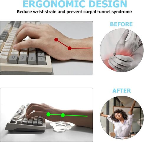 Gel Cloud Wrist Rest Keyboard, Cute Wrist Rest for Computer Keyboard, Ergonomic keyboard Wrist Rest and Soft Mouse Wrist Rest for Typing Pain Relief, Suitable for Office, Home, Computer, Gaming, Clear in Kuwait