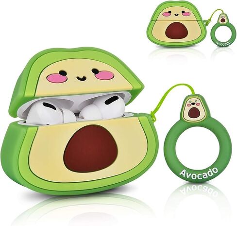 تصميم حالة رائعتين لـ AirPods Pro 2nd Generation Cartoon Conto Cover Silicon Silicone Complable Silicone Strockproof Stracks for Airpod Pro2 (Avocado ، Airpods Pro2) in Kuwait