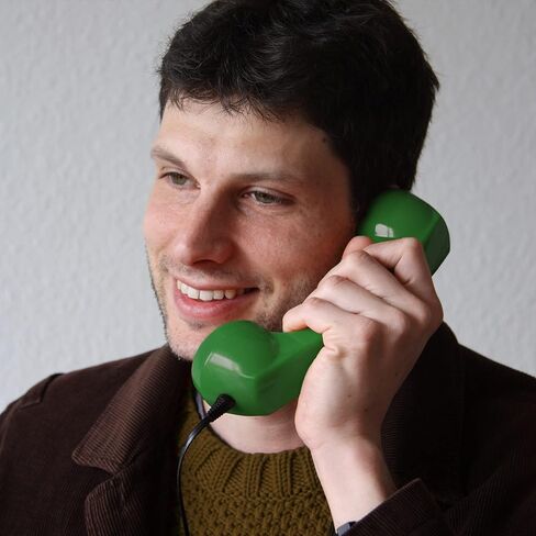 APIS Technology Retro (حزمة لجهاز iPhone) في سماعات الهاتف الخضراء/القديمة للهواتف المحمولة Android والهواتف الذكية والأجهزة اللوحية وأدفاب الصوت-الستينيات Micro in Kuwait