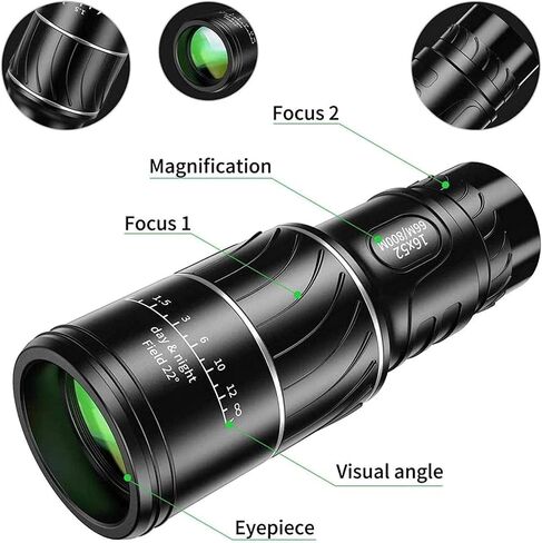 مضغوط أحادي مع الحياة BAK4 PRISM FMC عدسة أحادية المعالجة وتلسكوب الطاقة العالي 16 × 52 in Saudi Arabia