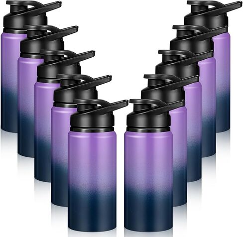 10 Pcs 17oz Reusable Aluminum Water Bottles Bulk Multicolor Outdoor Sports Water Bottles Multipack Travel Bottles for Gym Cycling Camping, Snap Lid in Saudi Arabia
