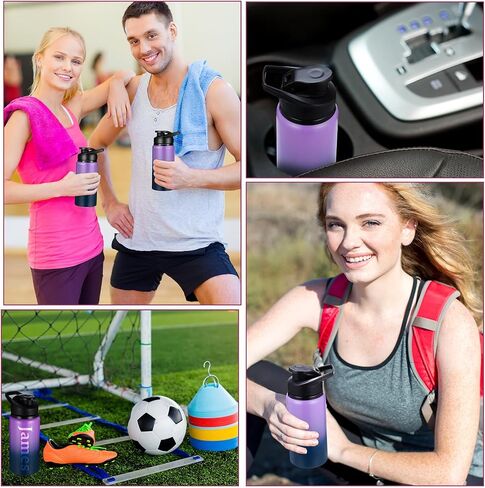 10 Pcs 17oz Reusable Aluminum Water Bottles Bulk Multicolor Outdoor Sports Water Bottles Multipack Travel Bottles for Gym Cycling Camping, Snap Lid in Saudi Arabia