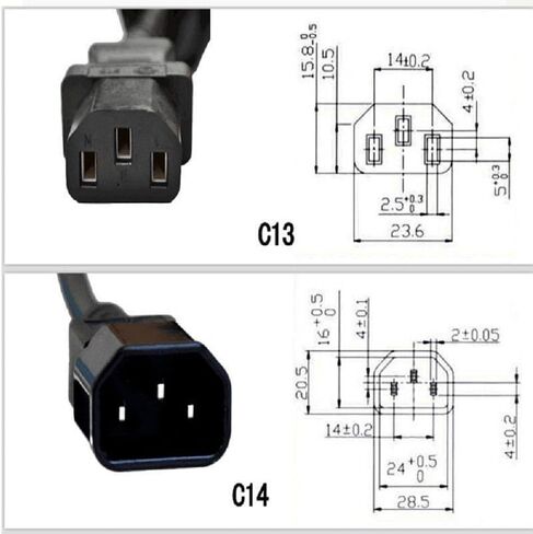 IEC y الكابل الخائن C14 إلى 5 × C13 Kettle Lead Flitter C14 تمديد كابل الطاقة للكمبيوتر ، التلفزيون ، الكمبيوتر ، الشاشة in Kuwait
