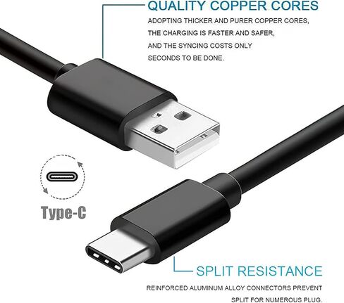 Fast USB Type C Charger for Kids Tablet Android, Cwowdefu 7/10inch Tablet,Veidoo V88 Kids Tablet 7/10 Inch,Pritom Android Tablet,VANKYO S10 S20 S30 P31 Kindle 9th 10th 11th 12th Tablet Charging Cable in Kuwait