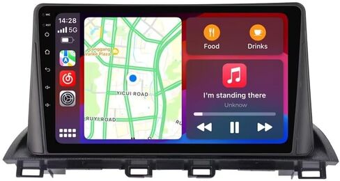 Android 14 Stereo for Mazda 3 2014-2019 Without Original Touch Screen, Biorunn 9 Inch GPS Radio Wireless Car-Play Android Auto Upgrade Dash Kit IPS Navi RDS Head Unit 2GB RAM 32GB ROM in Kuwait