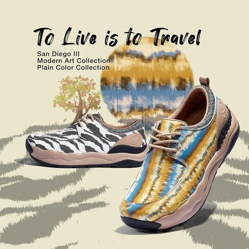 UIN Women's Platform Hiking Shoes Walking Casual Comfortable Art Painted Travel Sneaker San Diego in Saudi Arabia